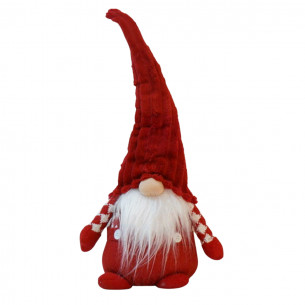 Gnomo natalizio fermaporta tessuto rosso H50 cm assortito