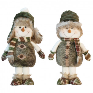 Decorazione natalizia Pupazzo di neve H 47 cm assortito