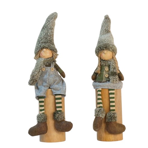 Decorazione natalizia Elfo di Babbo Natale H49 cm assortito