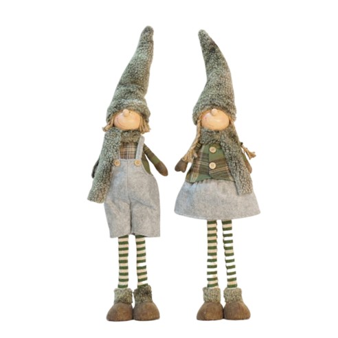 Decorazione natalizia Elfo di Babbo Natale H72 cm assortito